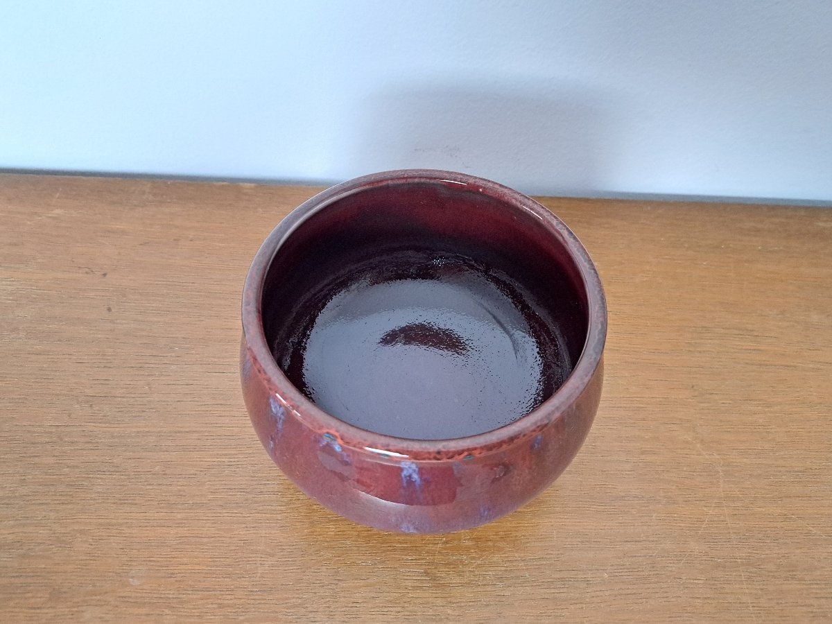 Frédéric Kiefer , Manufacture de Sèvres , Coupe , Sang de Bœuf, XX°. -photo-4