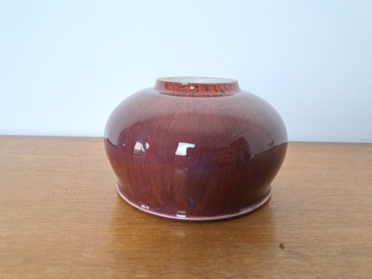 Frédéric Kiefer , Manufacture de Sèvres , Coupe , Sang de Bœuf, XX°. -photo-3