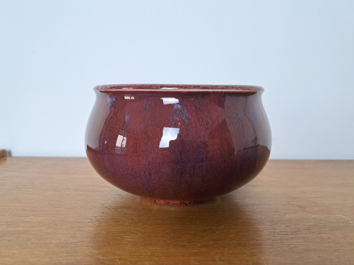 Frédéric Kiefer , Manufacture de Sèvres , Coupe , Sang de Bœuf, XX°. 