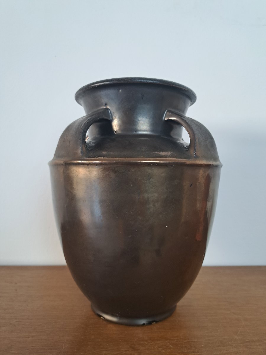 Charles Greber, Art Deco Vase, Beauvais Stoneware, 20th Century.-photo-3