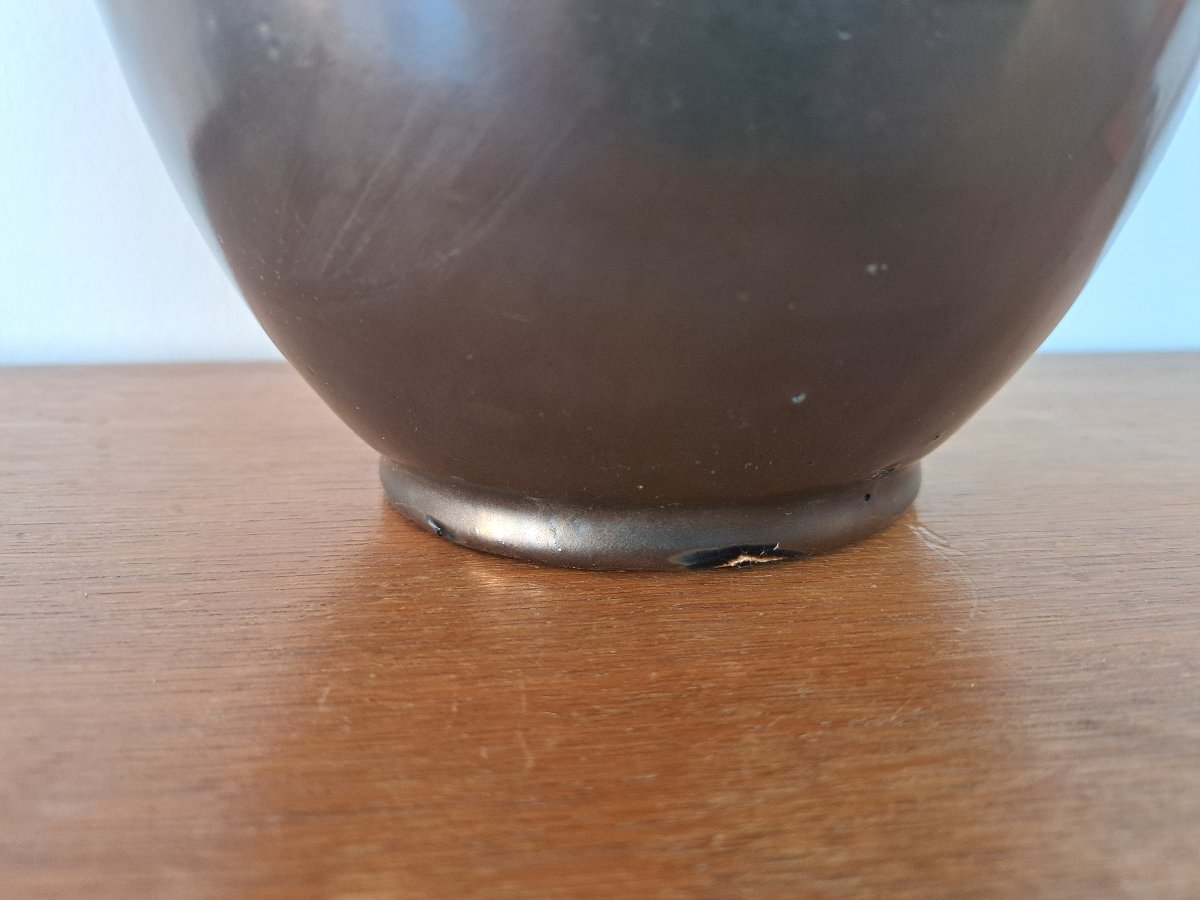 Charles Greber, Art Deco Vase, Beauvais Stoneware, 20th Century.-photo-2