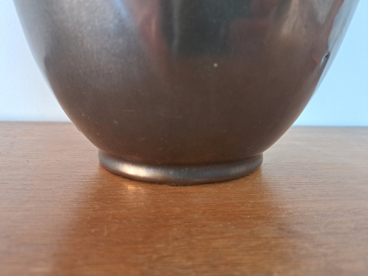 Charles Greber, Art Deco Vase, Beauvais Stoneware, 20th Century.-photo-4