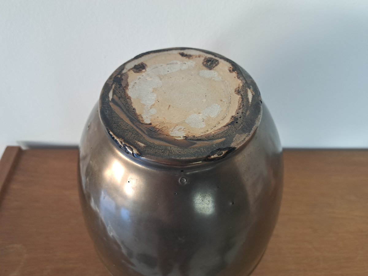 Charles Greber, Art Deco Vase, Beauvais Stoneware, 20th Century.-photo-6