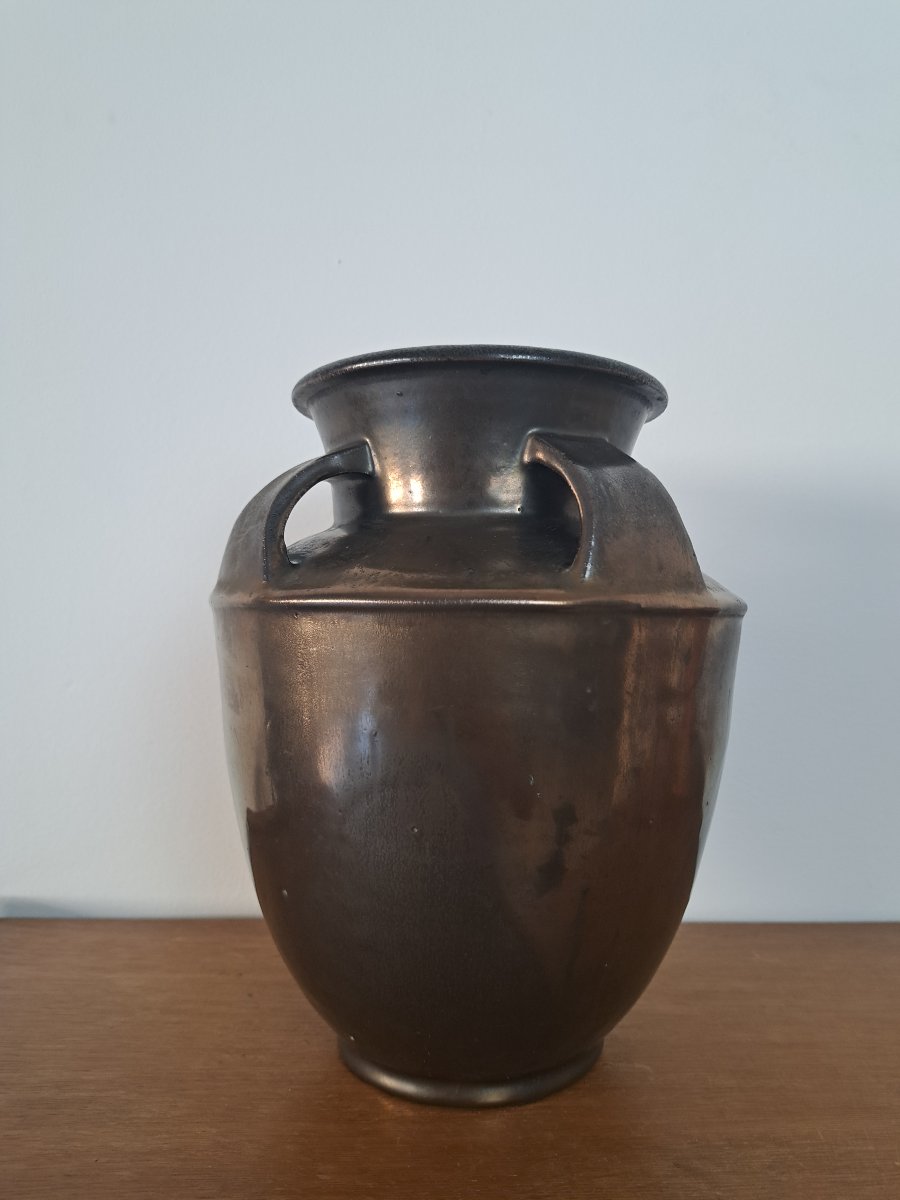 Charles Greber, Art Deco Vase, Beauvais Stoneware, 20th Century.