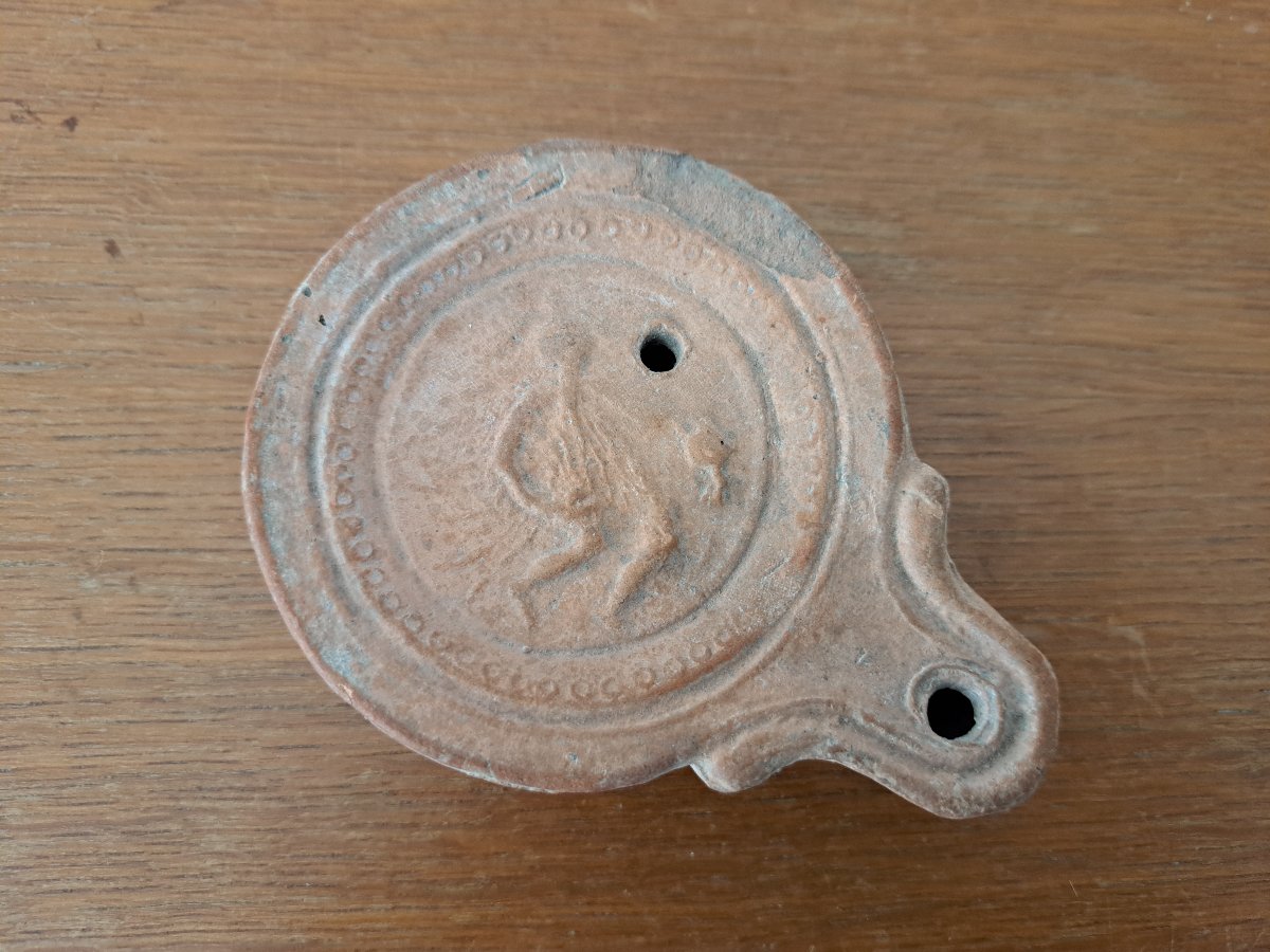 Oil Lamp, Terracotta, Roman Period. -photo-2