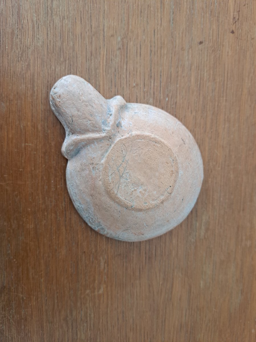 Oil Lamp, Terracotta, Roman Period. -photo-3