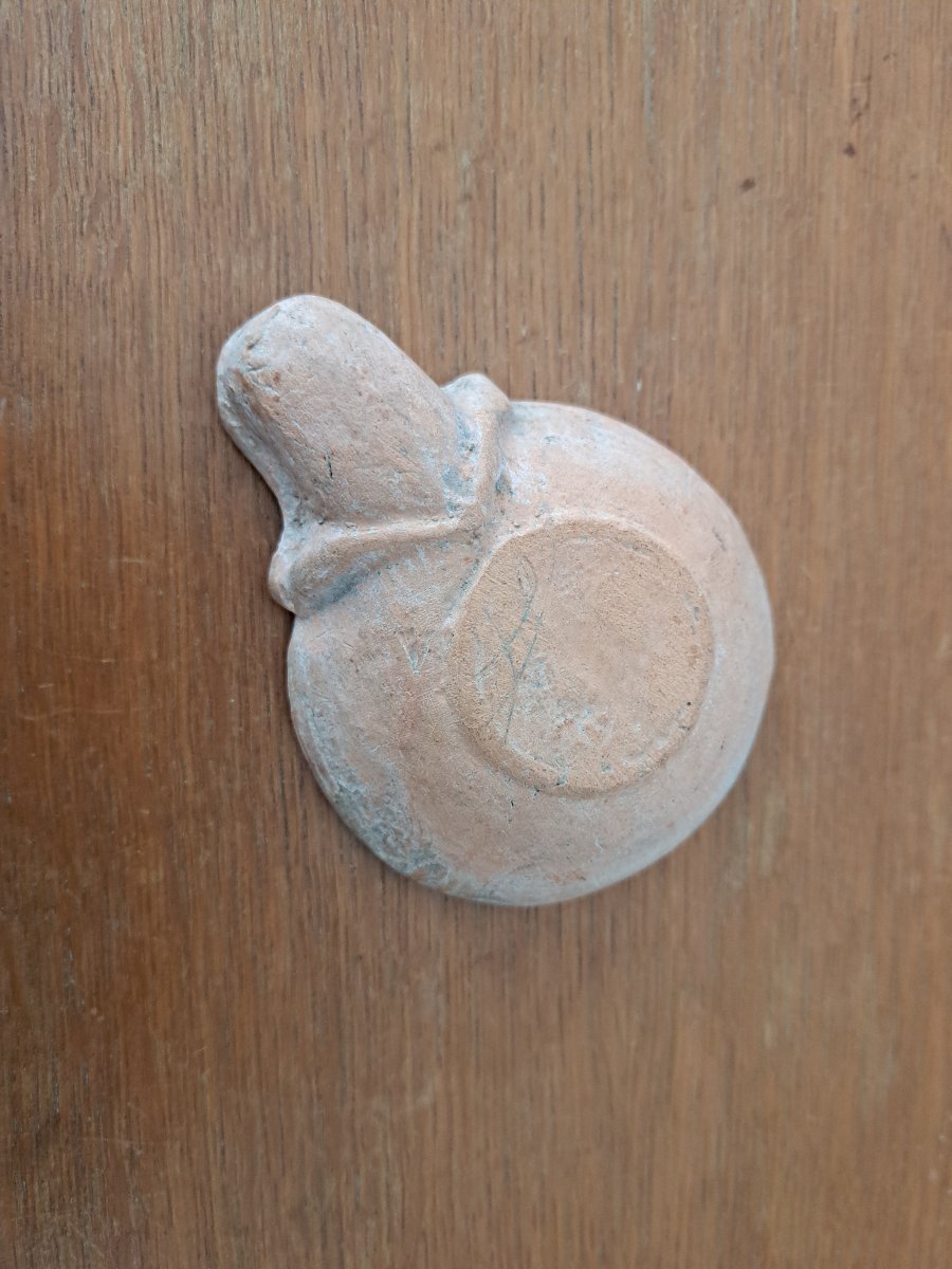 Oil Lamp, Terracotta, Roman Period. -photo-3