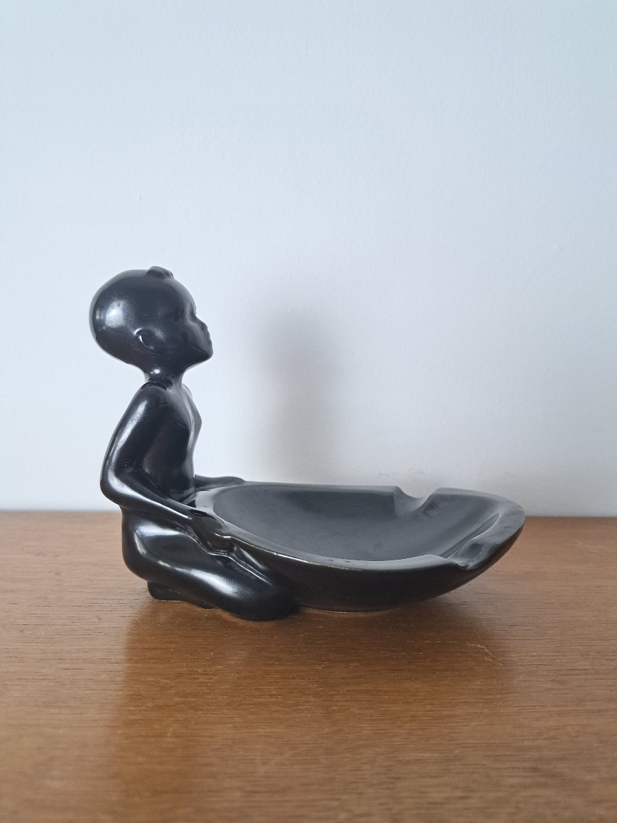 Pierre Meauzé For Villeroy & Boch, Congo Ashtray, Ceramic, 20th Century. -photo-2