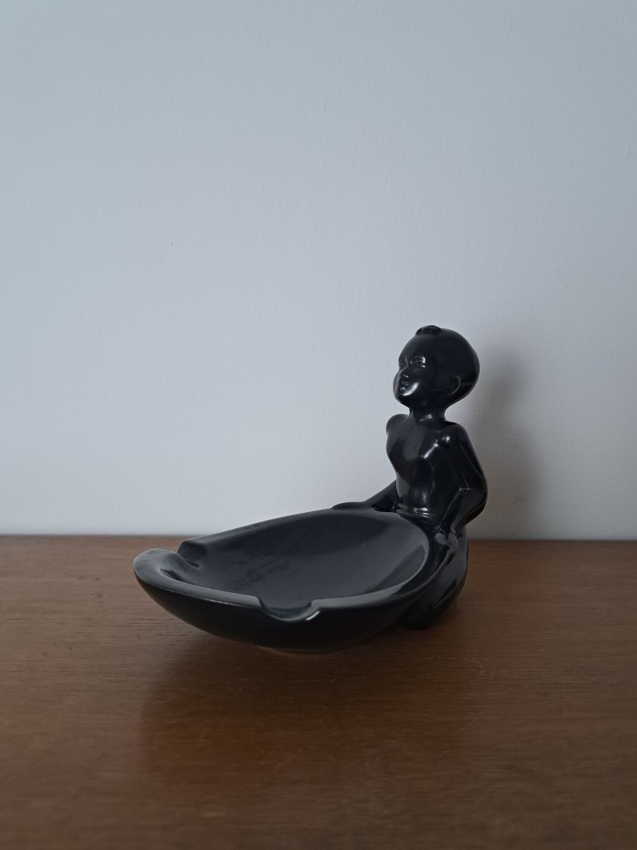 Pierre Meauzé For Villeroy & Boch, Congo Ashtray, Ceramic, 20th Century. -photo-1