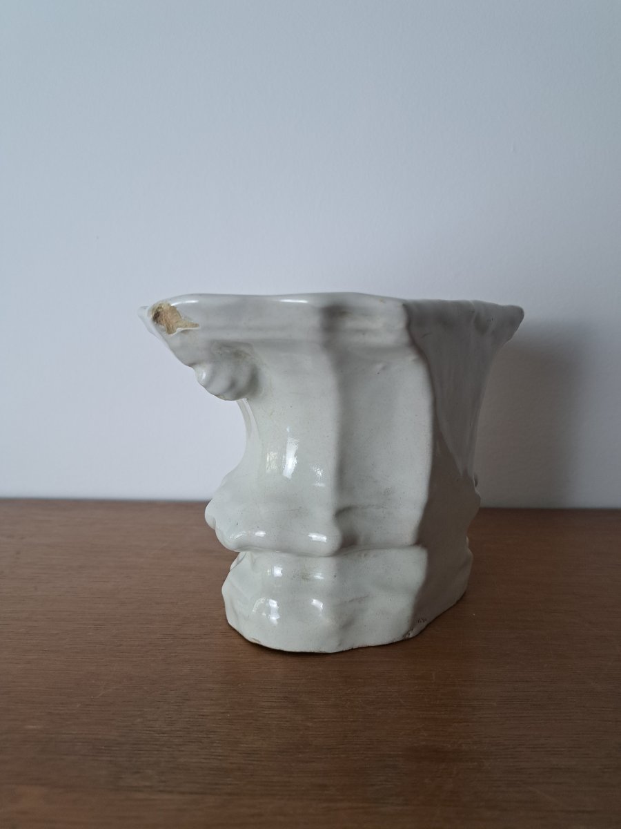 Moustiers , Bouquetière , Faïence blanche , XVIII°. -photo-4