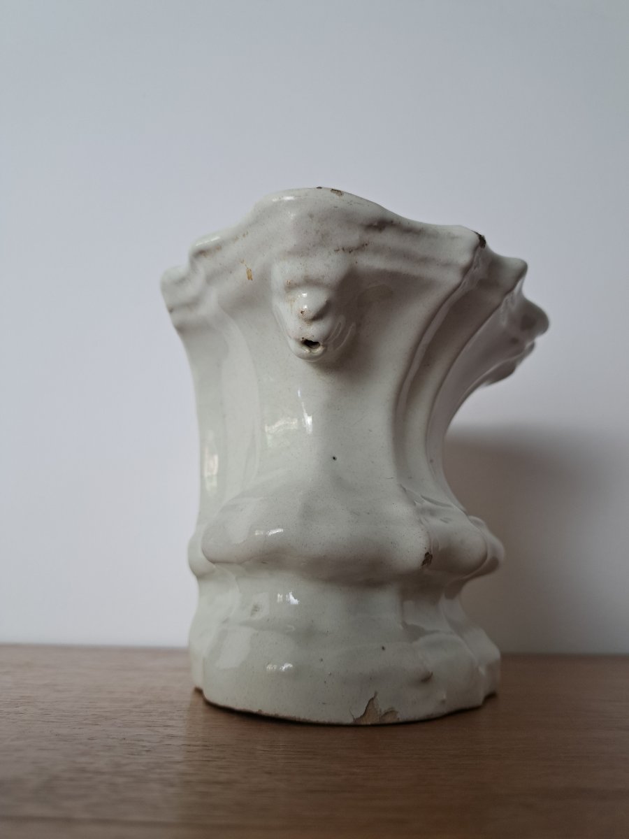 Moustiers , Bouquetière , Faïence blanche , XVIII°. -photo-4