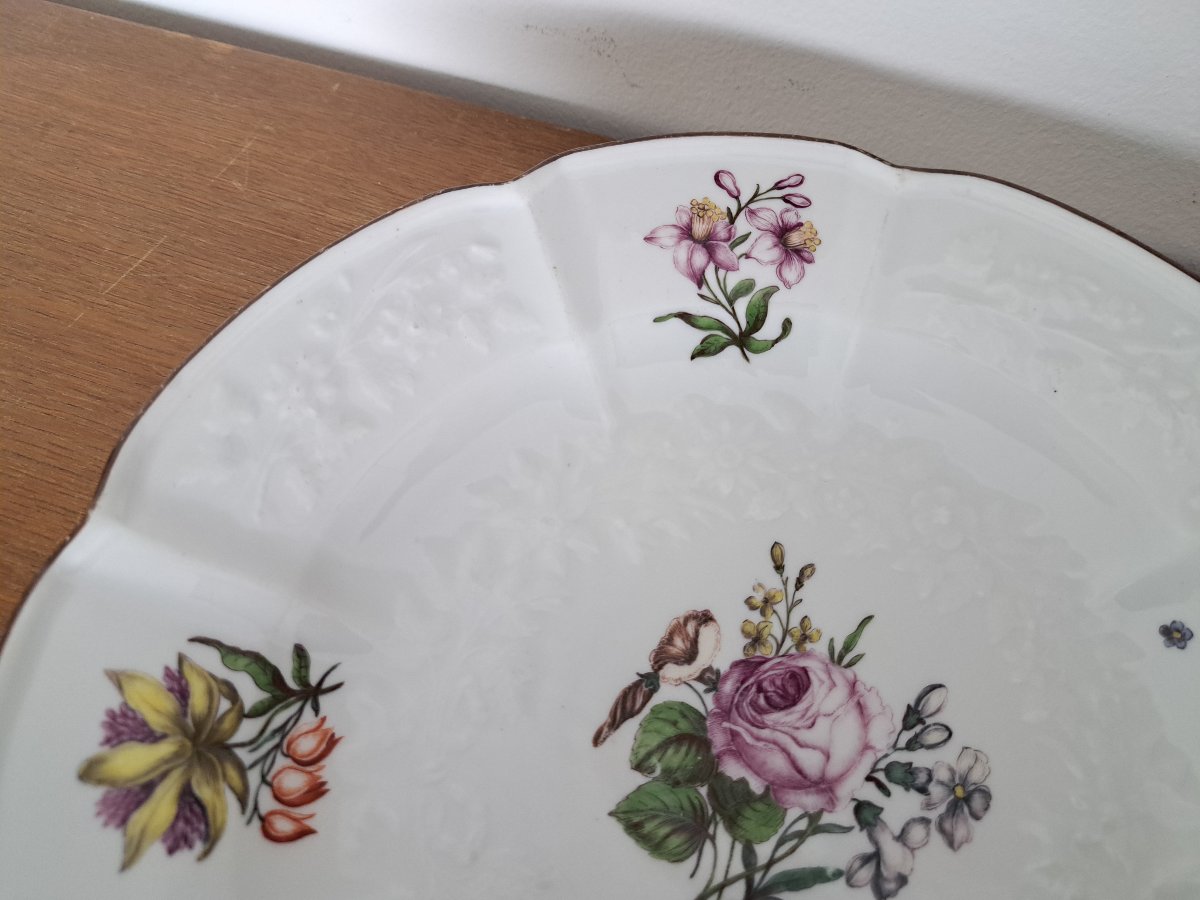 Meissen , Assiette plate , Porcelaine , Gotzkowsky , XVIII°. -photo-1