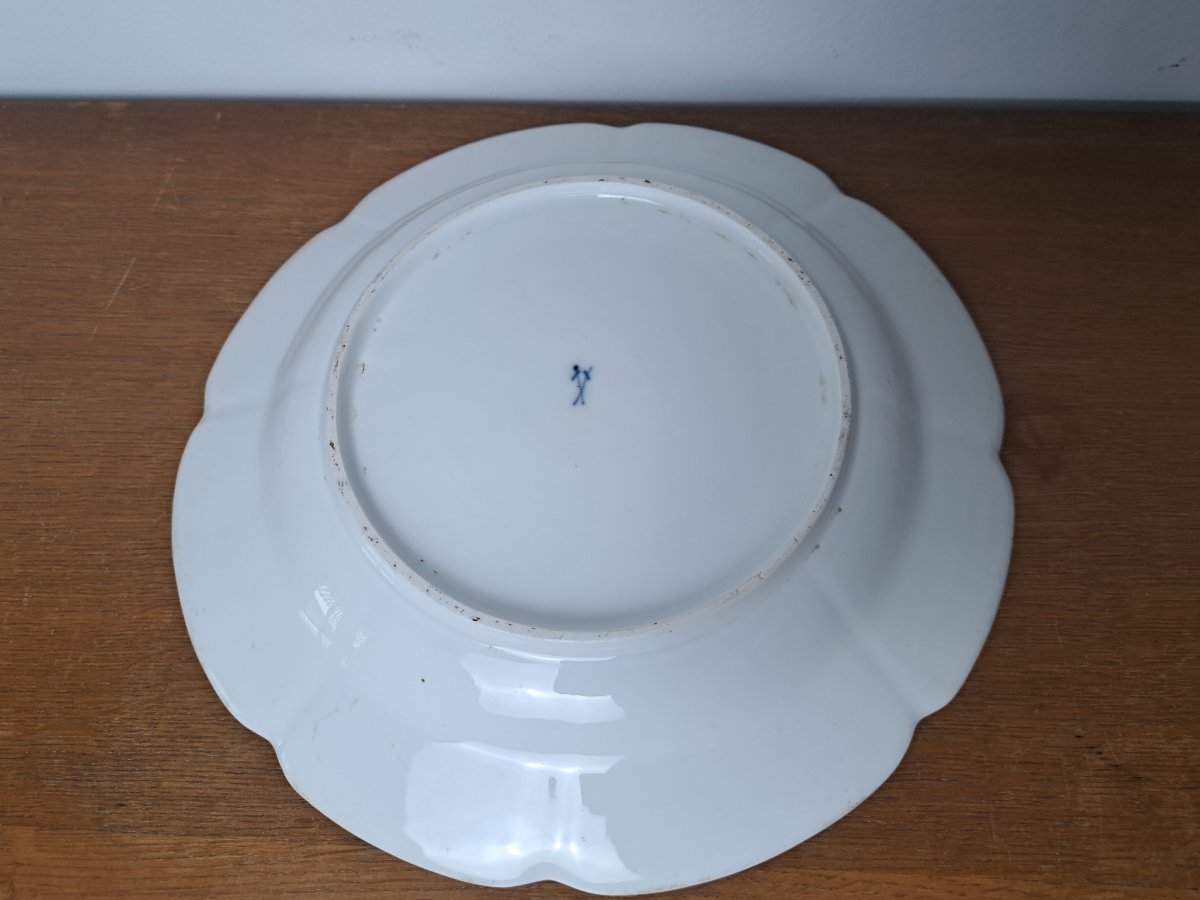 Meissen , Assiette plate , Porcelaine , Gotzkowsky , XVIII°. -photo-4