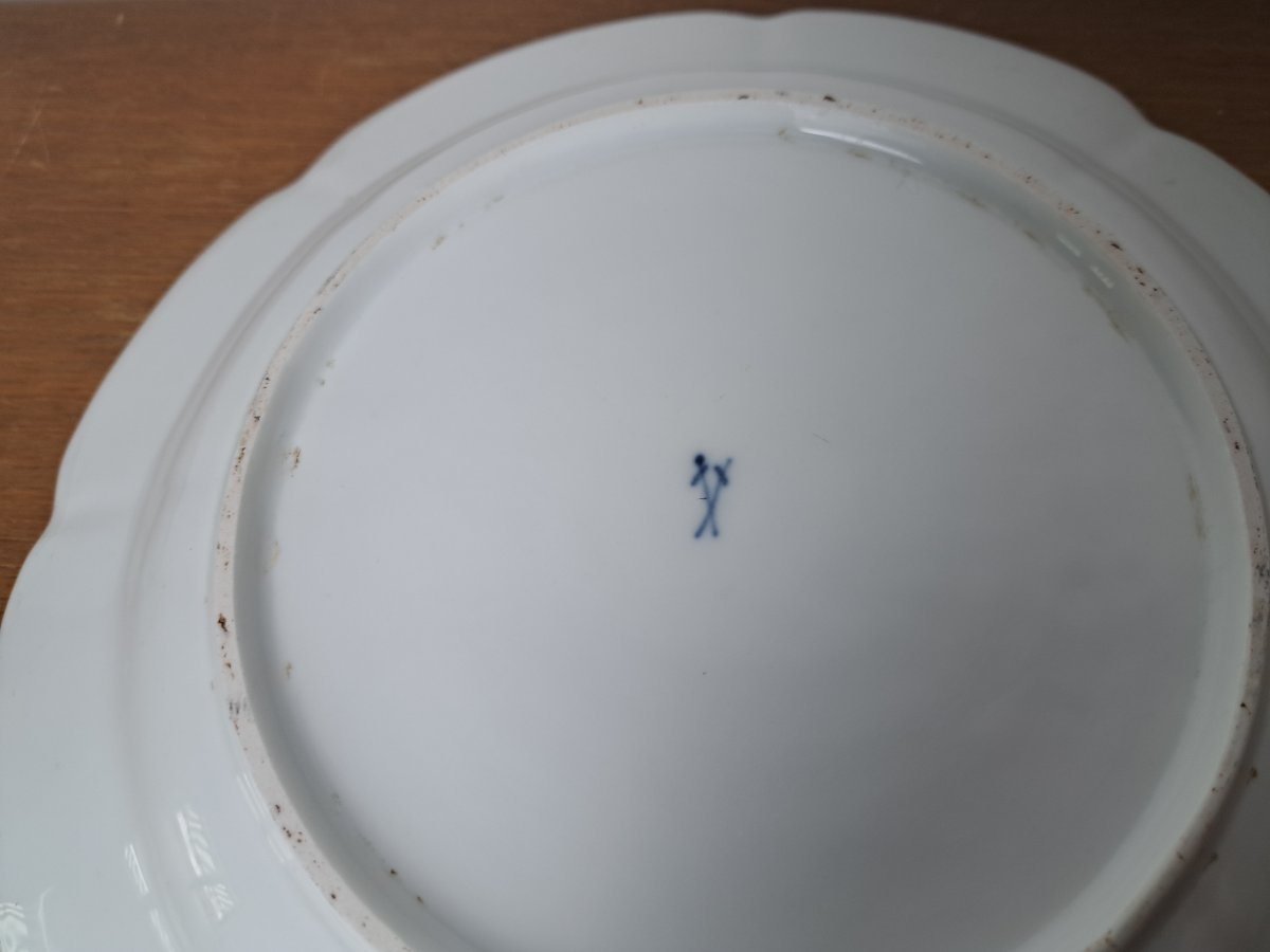 Meissen , Assiette plate , Porcelaine , Gotzkowsky , XVIII°. -photo-5