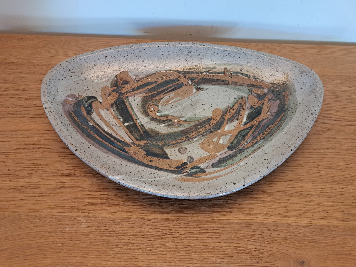 Bruce Taylor, Large Glazed Stoneware Dish, 20th Century.-photo-4
