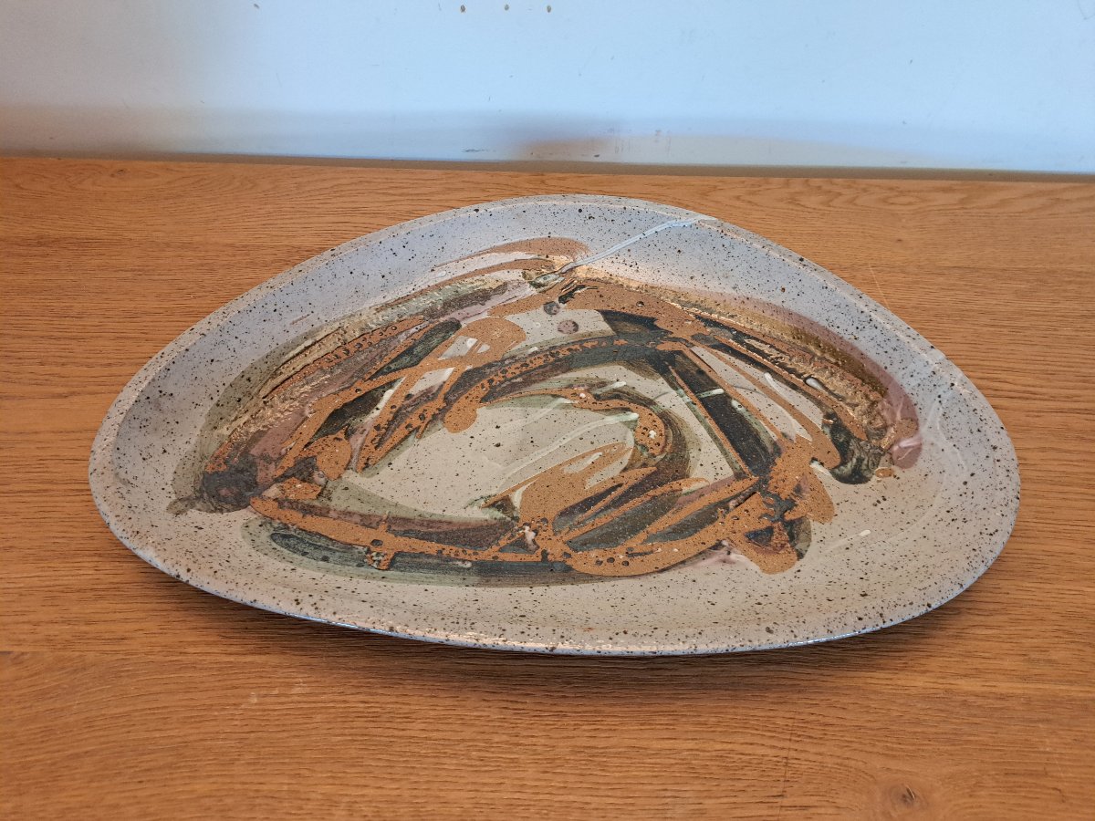Bruce Taylor, Large Glazed Stoneware Dish, 20th Century.