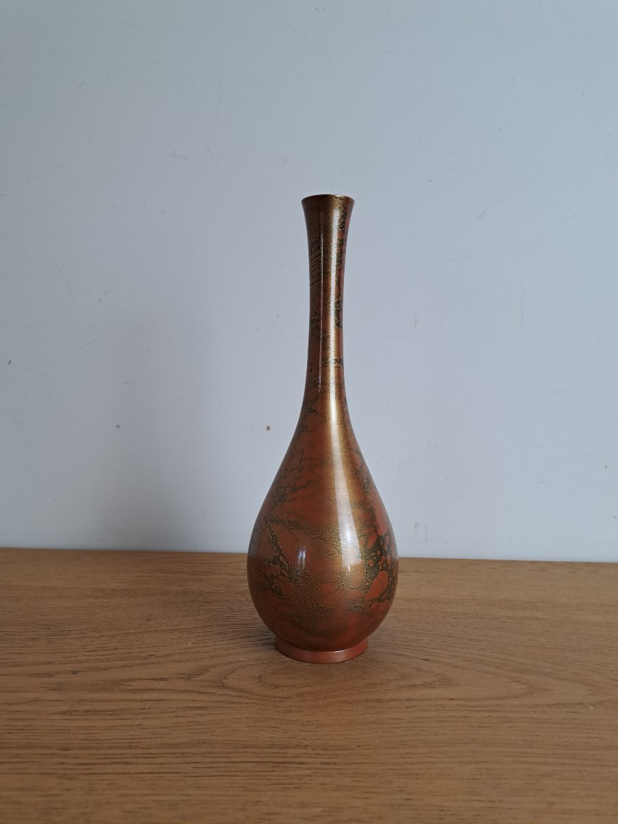 Japan, Long-necked Vase, Murashido, 20th Century.-photo-2