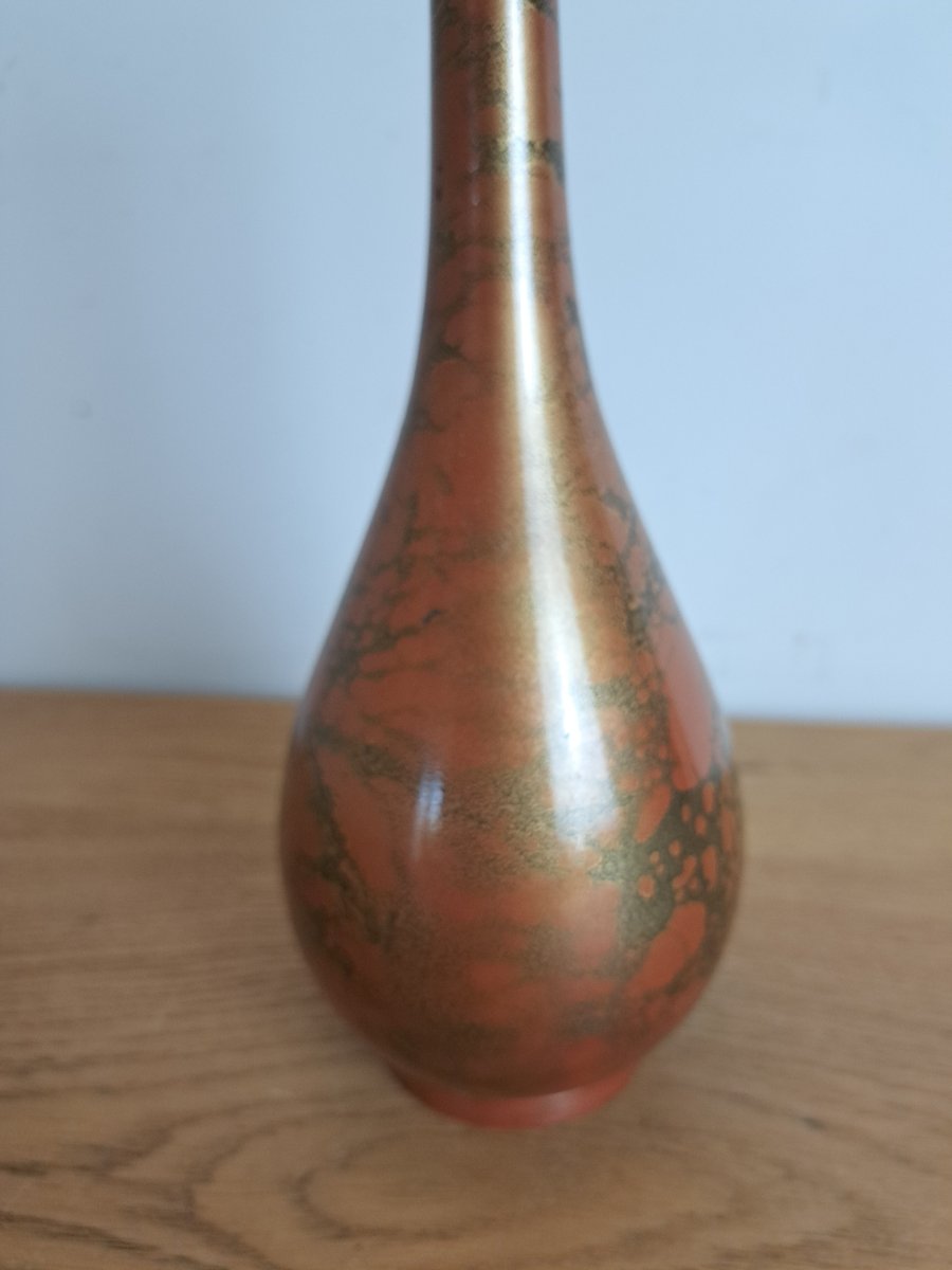 Japan, Long-necked Vase, Murashido, 20th Century.-photo-1
