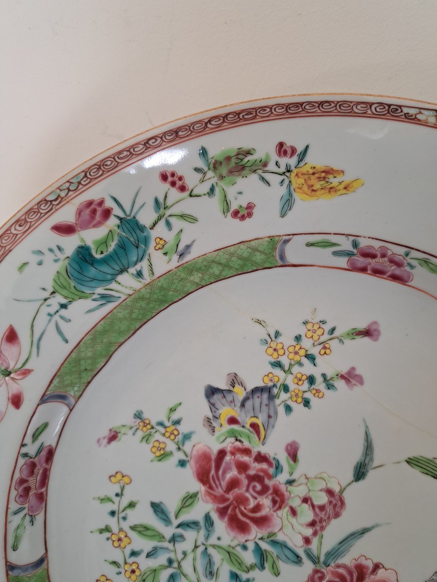 China, Serving Plate, Porcelain, Green Family, 18th Century. -photo-1