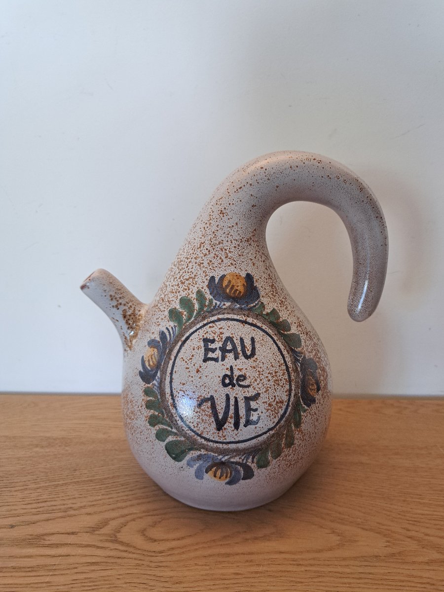 Jean De Lespinasse, "eau De Vie," Coloquinte Bottle, Ceramic, 20th Century. -photo-2