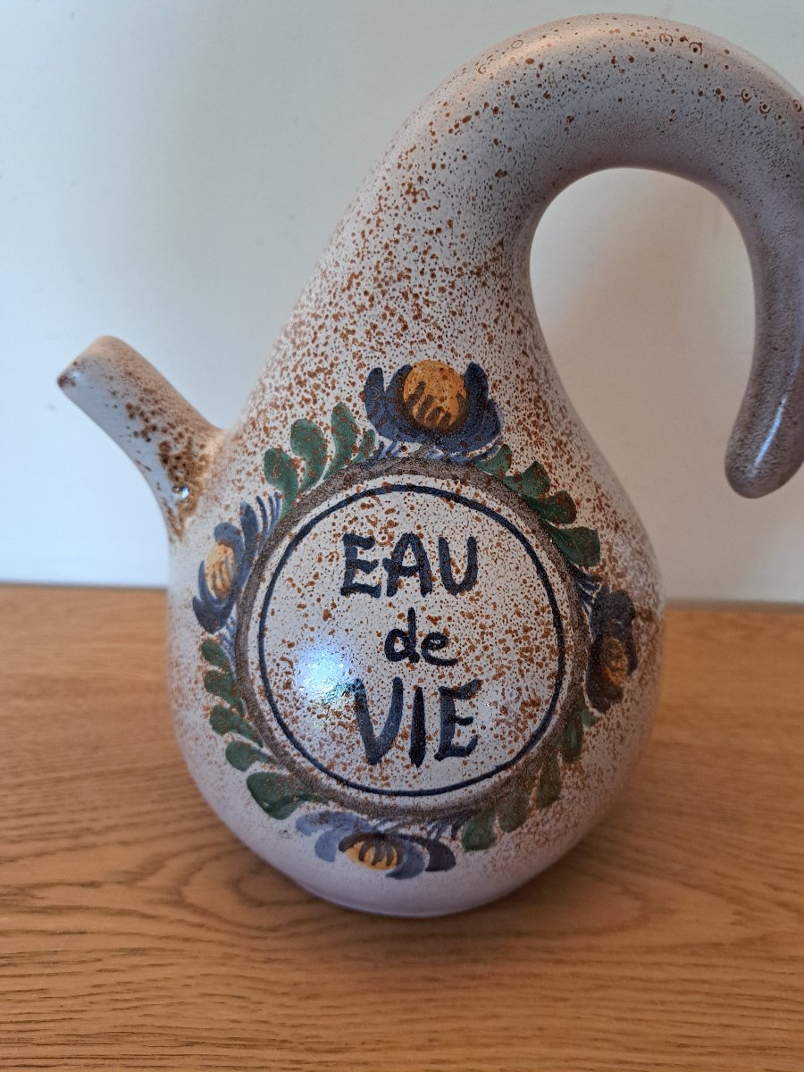 Jean De Lespinasse, "eau De Vie," Coloquinte Bottle, Ceramic, 20th Century. -photo-3