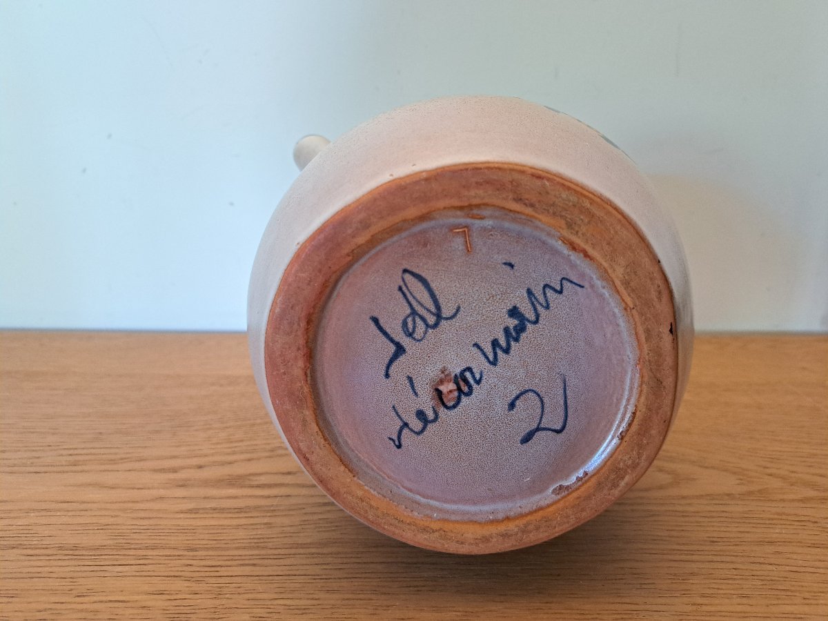 Jean De Lespinasse, "eau De Vie," Coloquinte Bottle, Ceramic, 20th Century. -photo-4
