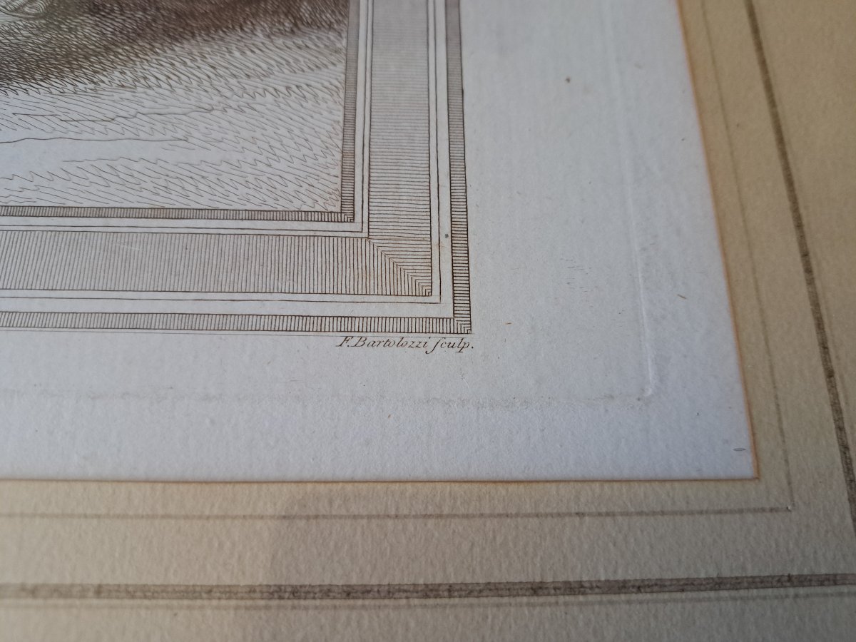 Cipriani /Bartolozzi , Femmes à l'antique et putti , Gravure , XVIII°. -photo-3