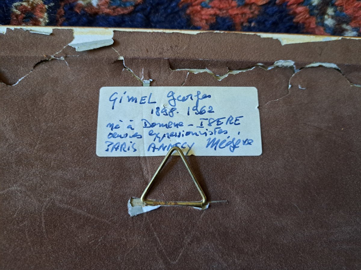 Georges Gimel , Bretonne attablée , Dessin , XX°.-photo-8