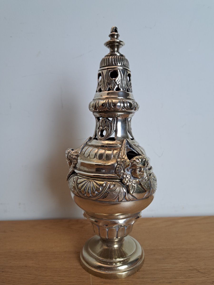 Censer, Silver-plated Metal, 18th/19th Century. -photo-1