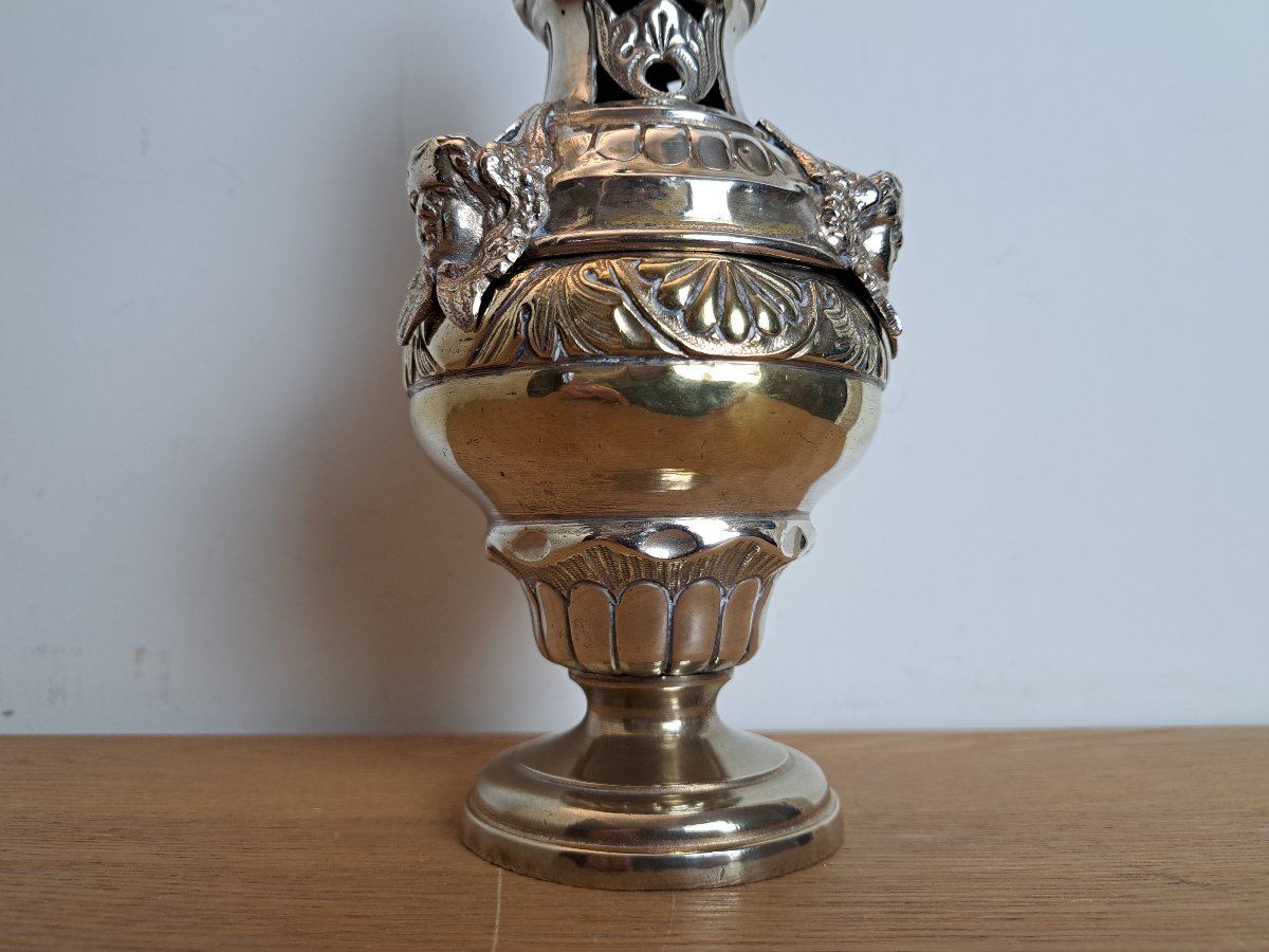 Censer, Silver-plated Metal, 18th/19th Century. -photo-6