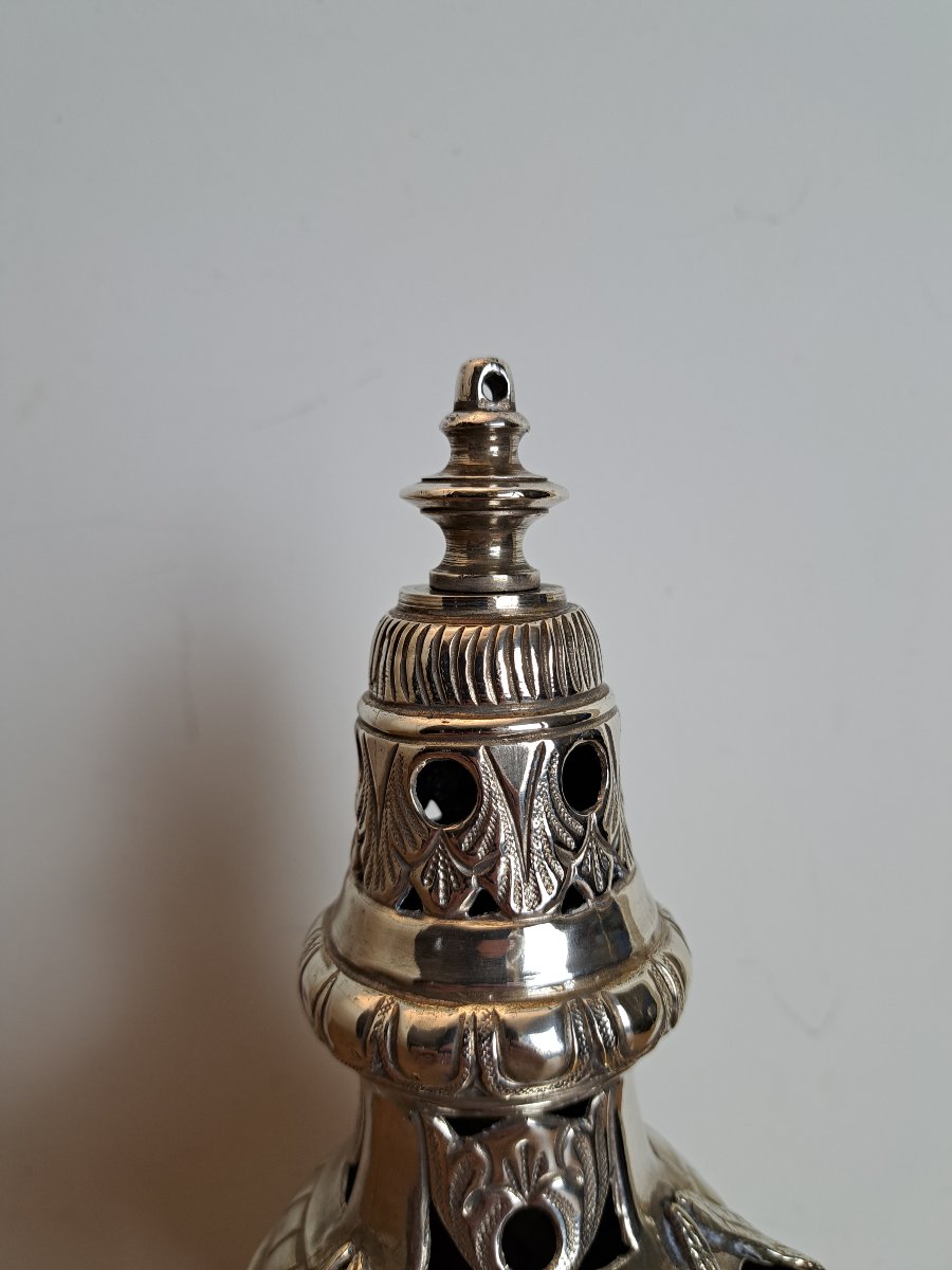 Censer, Silver-plated Metal, 18th/19th Century. -photo-8