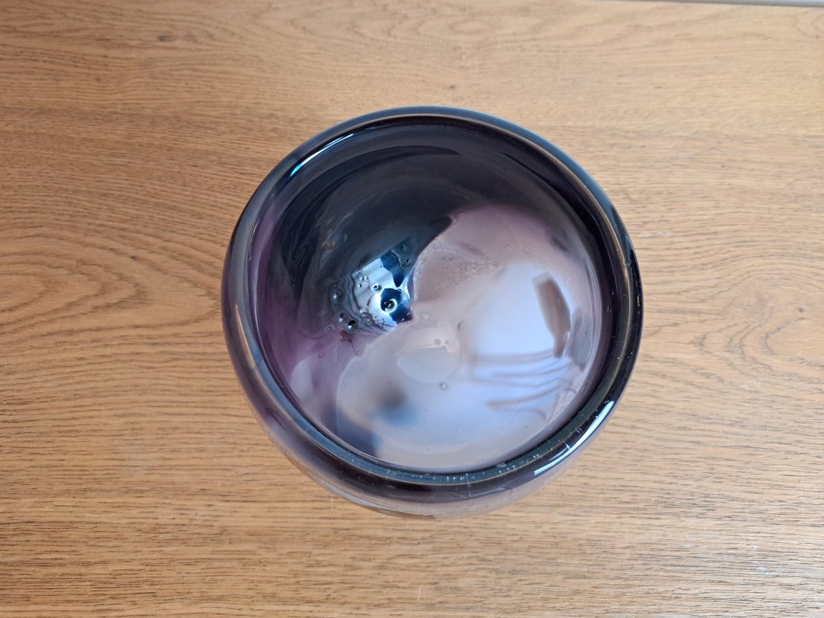 François Le Lonquer , Vase , Verre soufflé , XX°. -photo-3