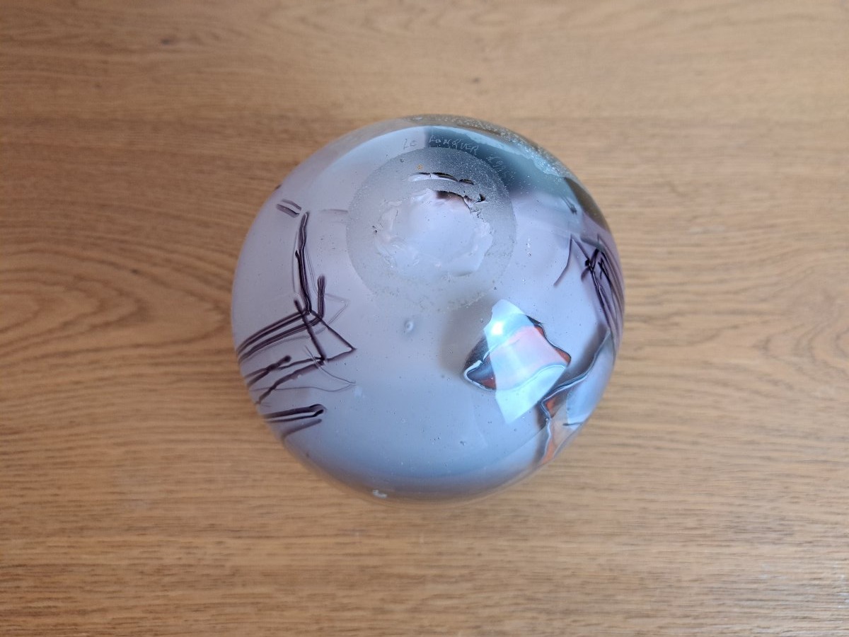 François Le Lonquer , Vase , Verre soufflé , XX°. -photo-4