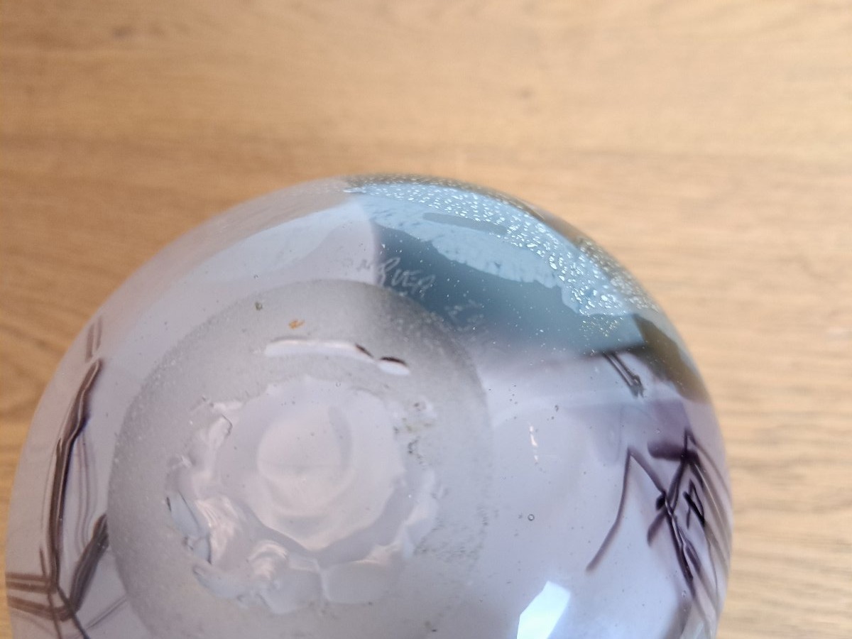 François Le Lonquer , Vase , Verre soufflé , XX°. -photo-5