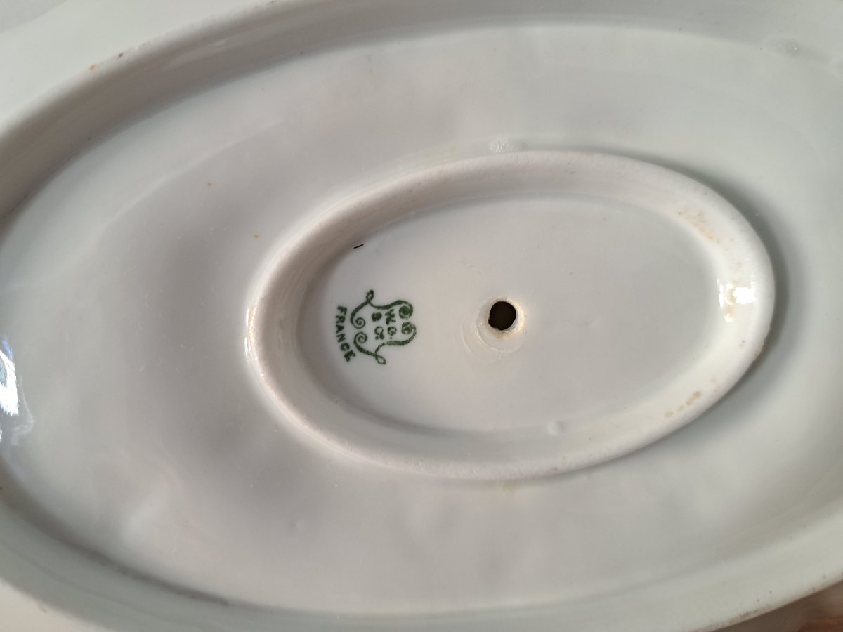 William Guérin, Gravy Boat, Rocaille, Porcelain, Limoges, Early 20th Century. -photo-3