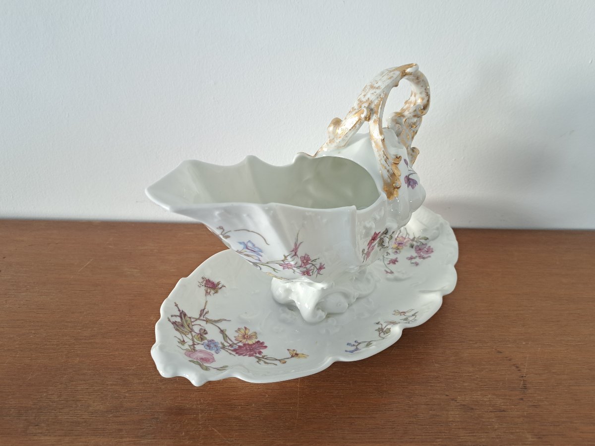 William Guérin, Gravy Boat, Rocaille, Porcelain, Limoges, Early 20th Century. -photo-8