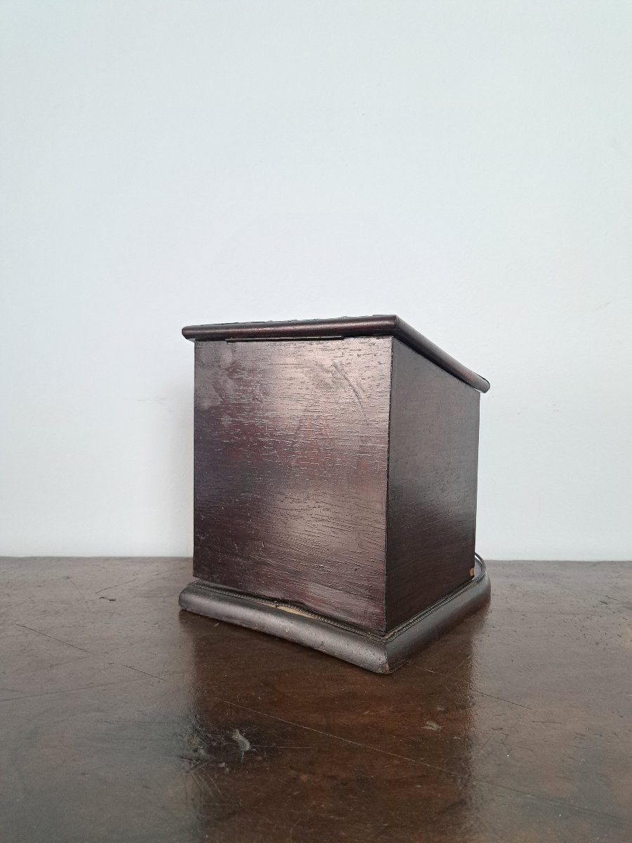 Cigar Box, "speak To The Doorman," Rosewood And Bronze, Late 19th Century. -photo-2