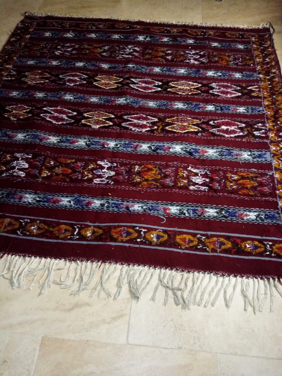 Tapis , Kilim , Laine , Tunisie , XX°. -photo-2