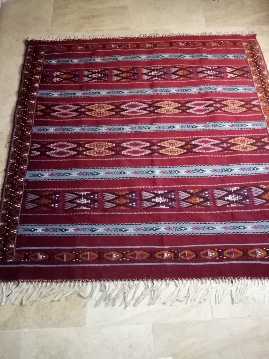 Tapis , Kilim , Laine , Tunisie , XX°. -photo-3