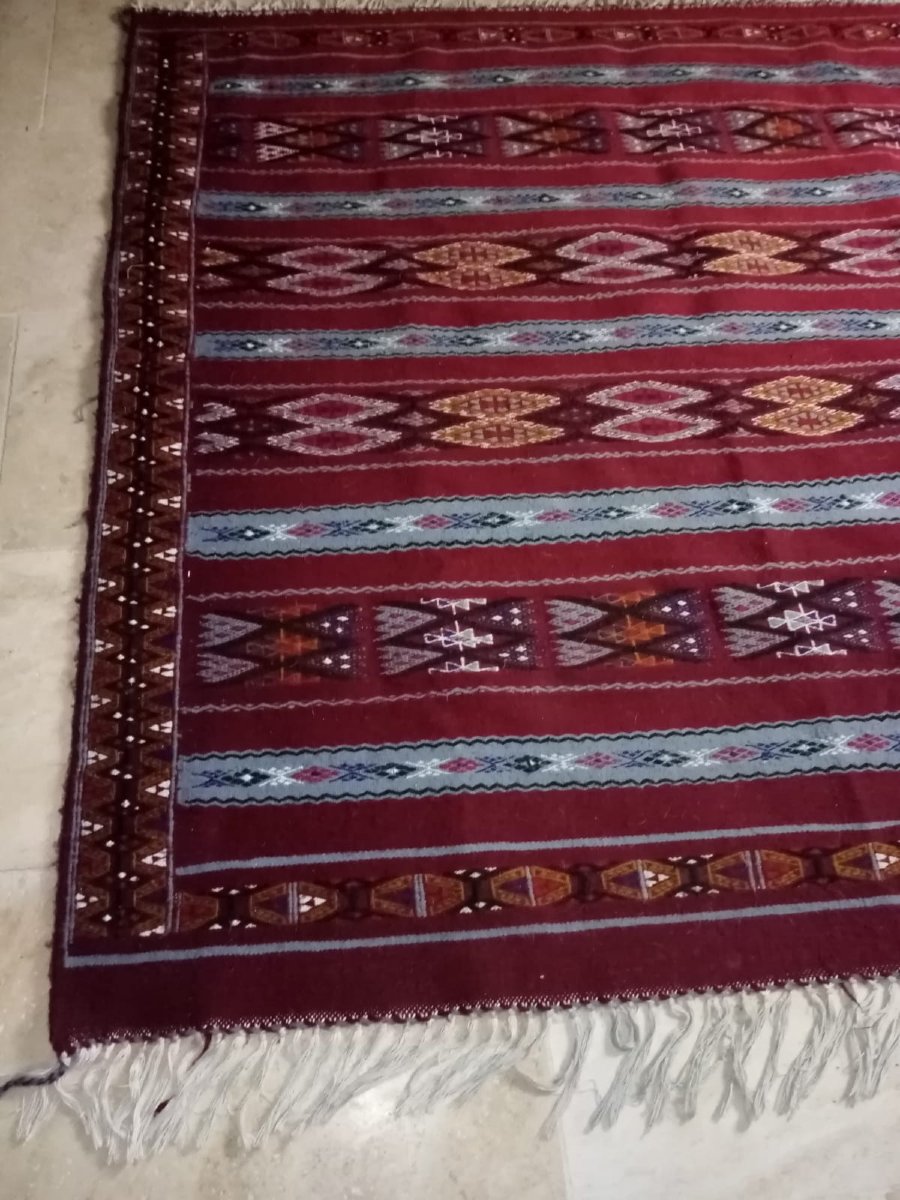 Tapis , Kilim , Laine , Tunisie , XX°. -photo-4