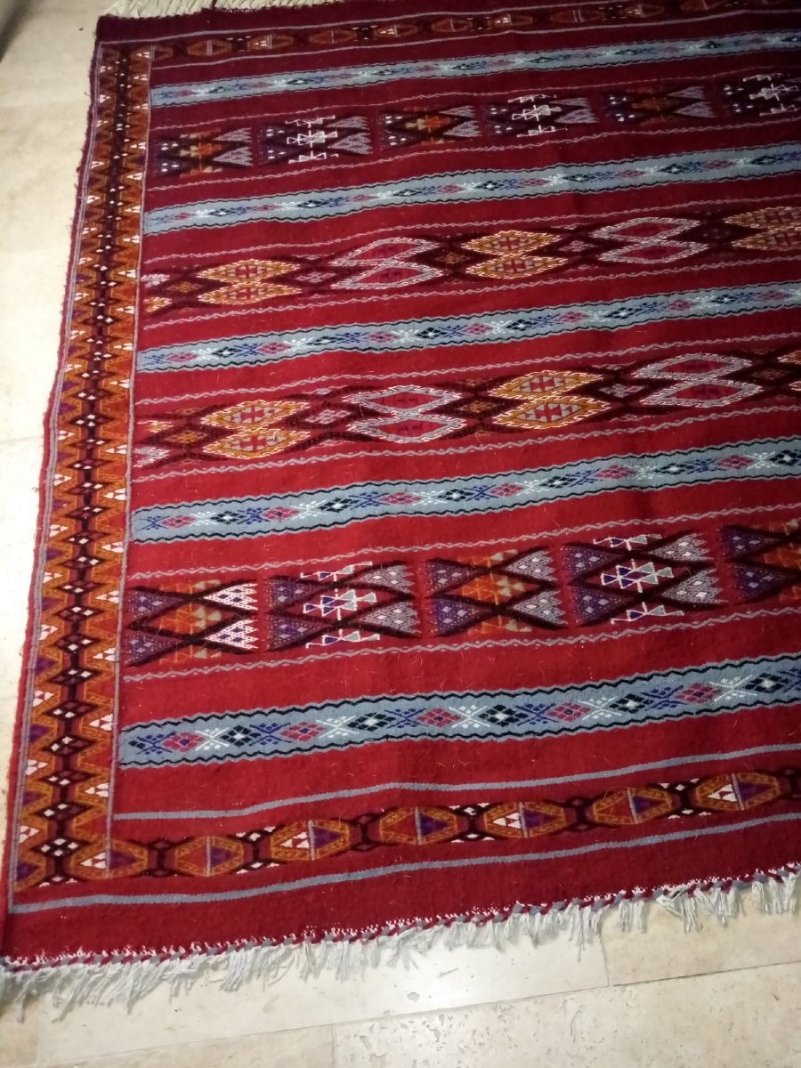 Tapis , Kilim , Laine , Tunisie , XX°. -photo-5