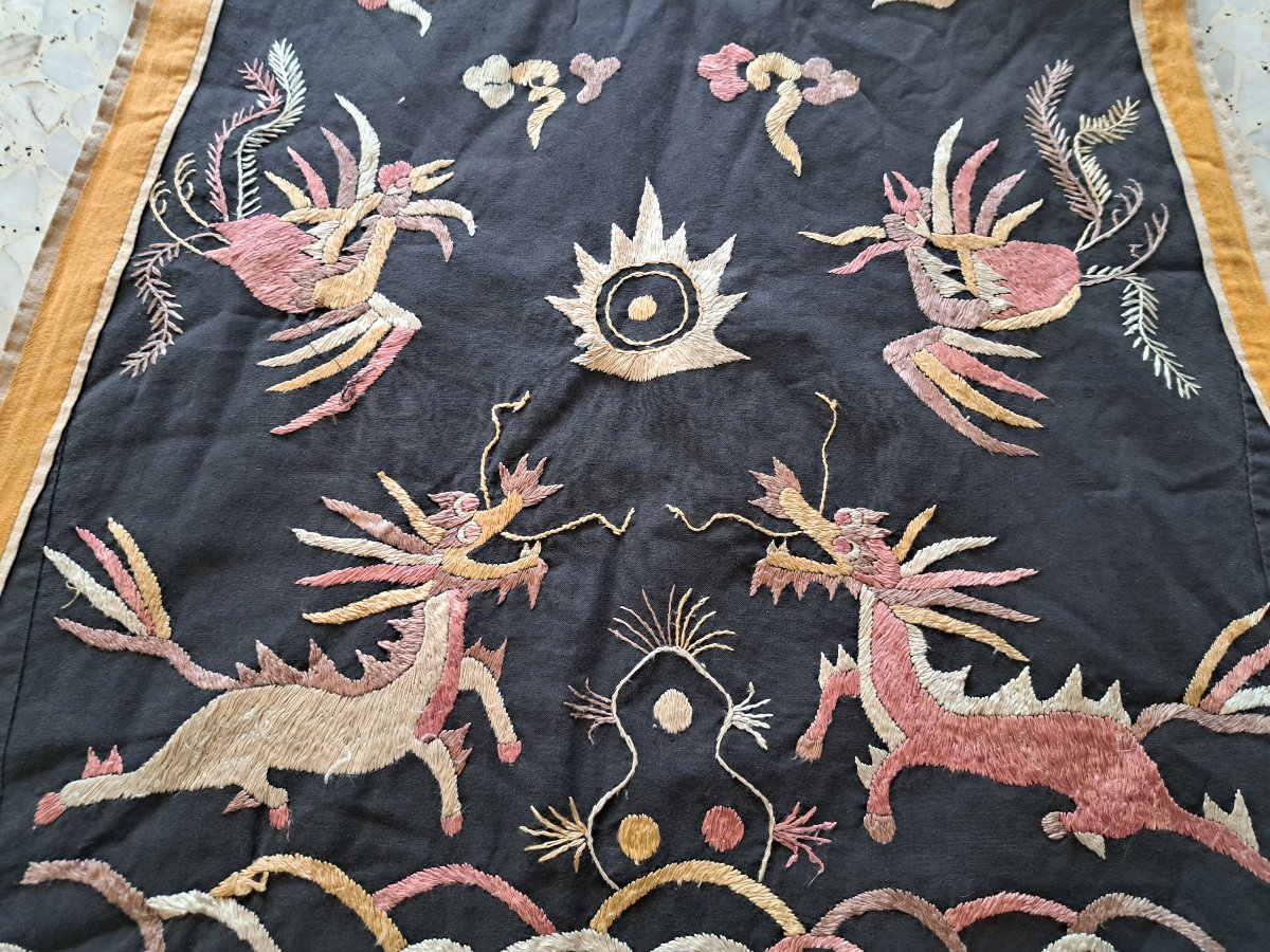 Vietnam, Asian Ceremonial Tunic, Cotton And Silk, Early 20th Century. -photo-1