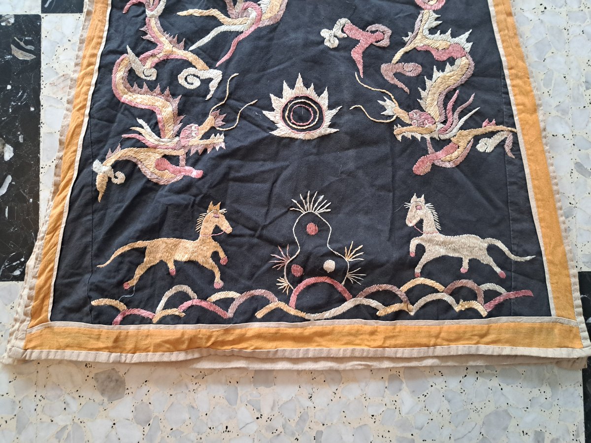 Vietnam, Asian Ceremonial Tunic, Cotton And Silk, Early 20th Century. -photo-3