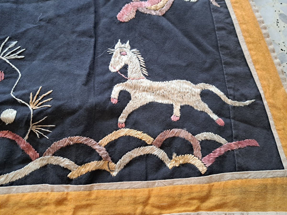 Vietnam, Asian Ceremonial Tunic, Cotton And Silk, Early 20th Century. -photo-4