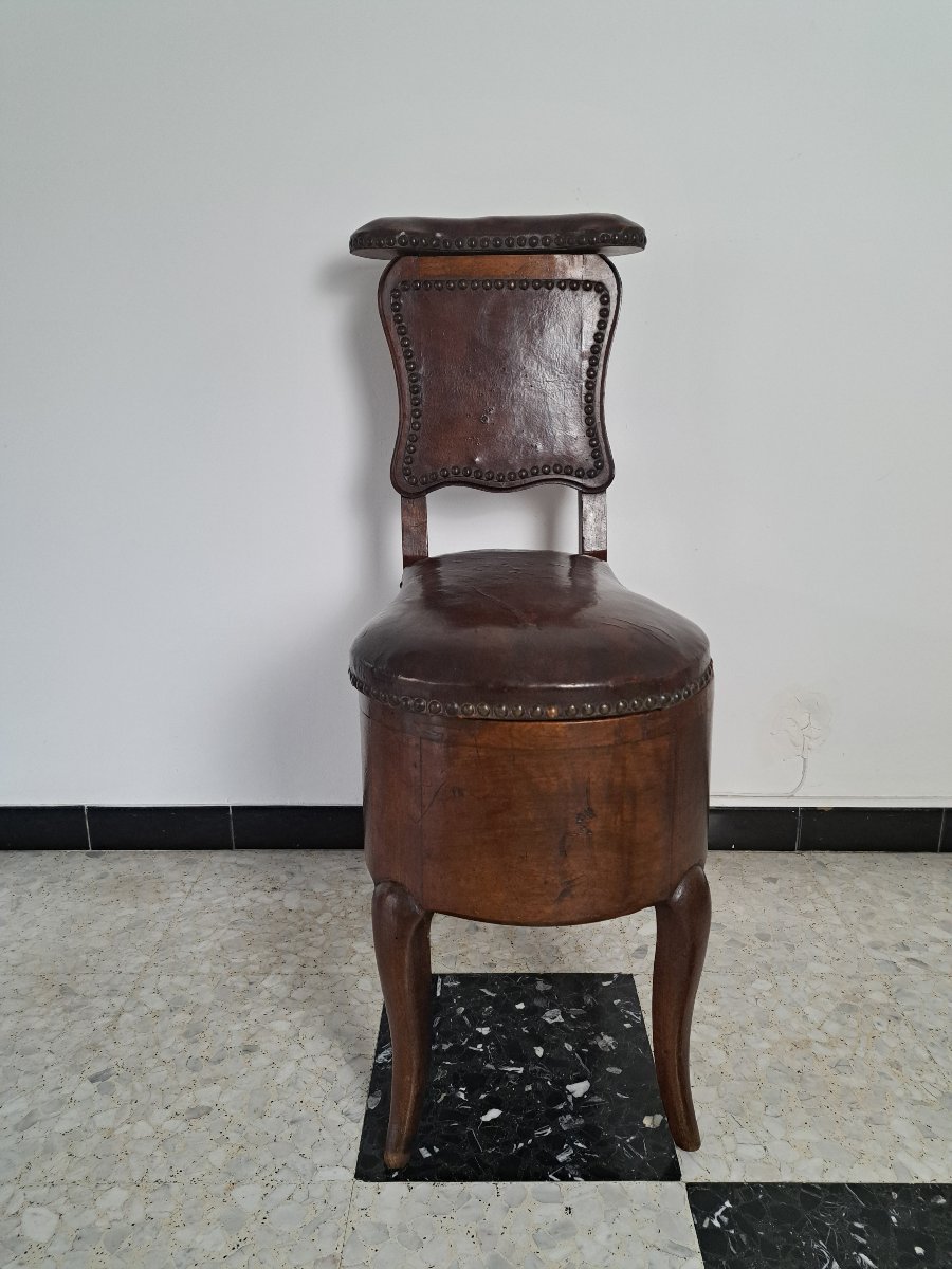 Bidet, Walnut And Walnut Veneer, Louis XV Period, 18th Century. -photo-2