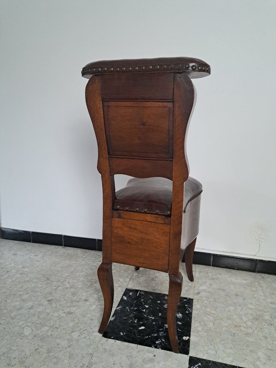 Bidet, Walnut And Walnut Veneer, Louis XV Period, 18th Century. -photo-3