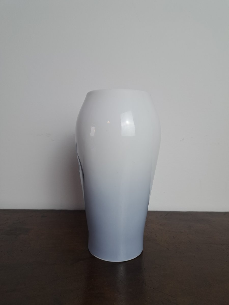 Royal Copenhagen, Vase, Flowers, Porcelain, Early 20th Century. -photo-2