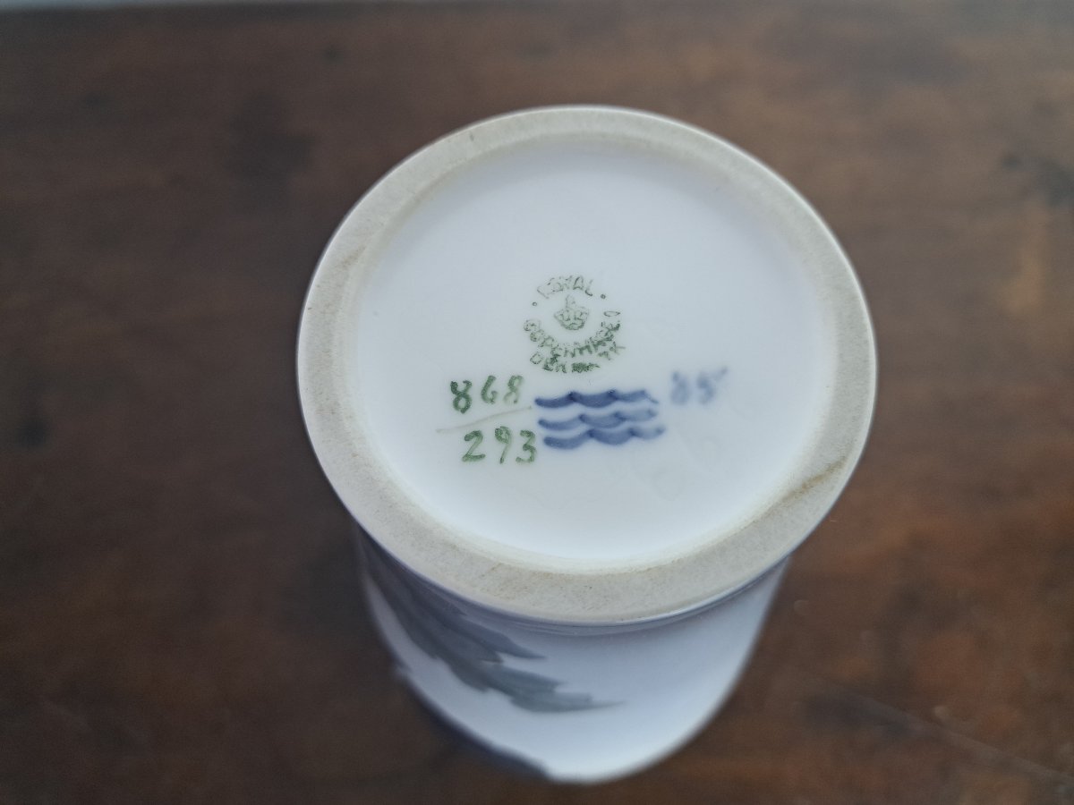 Royal Copenhagen, Vase, Flowers, Porcelain, Early 20th Century. -photo-2