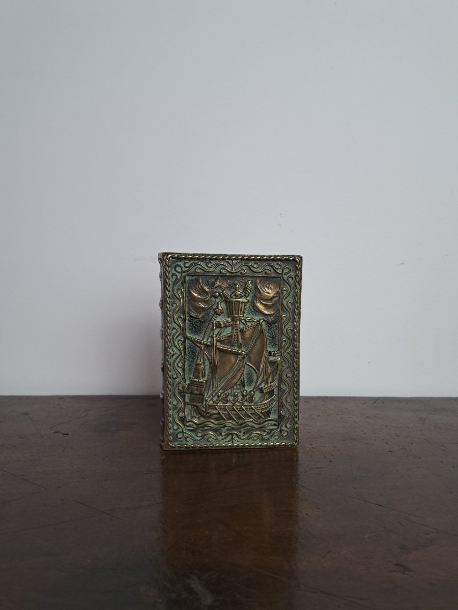 Max Le Verrier, *boite à La Galère*, Patinated Bronze, 20th Century. -photo-2