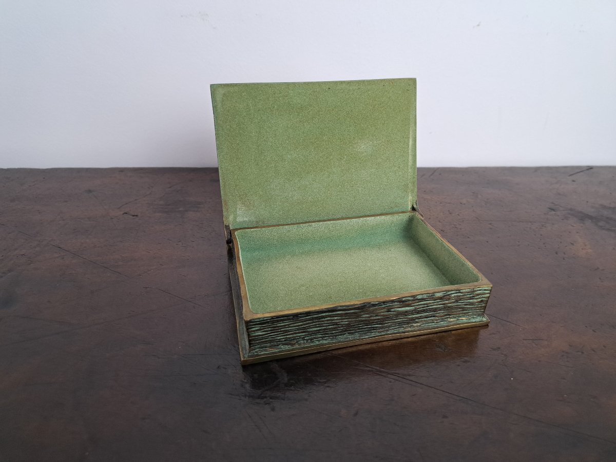 Max Le Verrier, *boite à La Galère*, Patinated Bronze, 20th Century. -photo-2